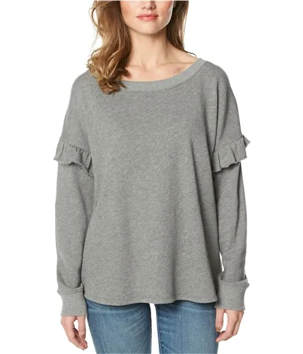 Buffalo David Bitton Womens Ruffle Sleeve Sweatshirt