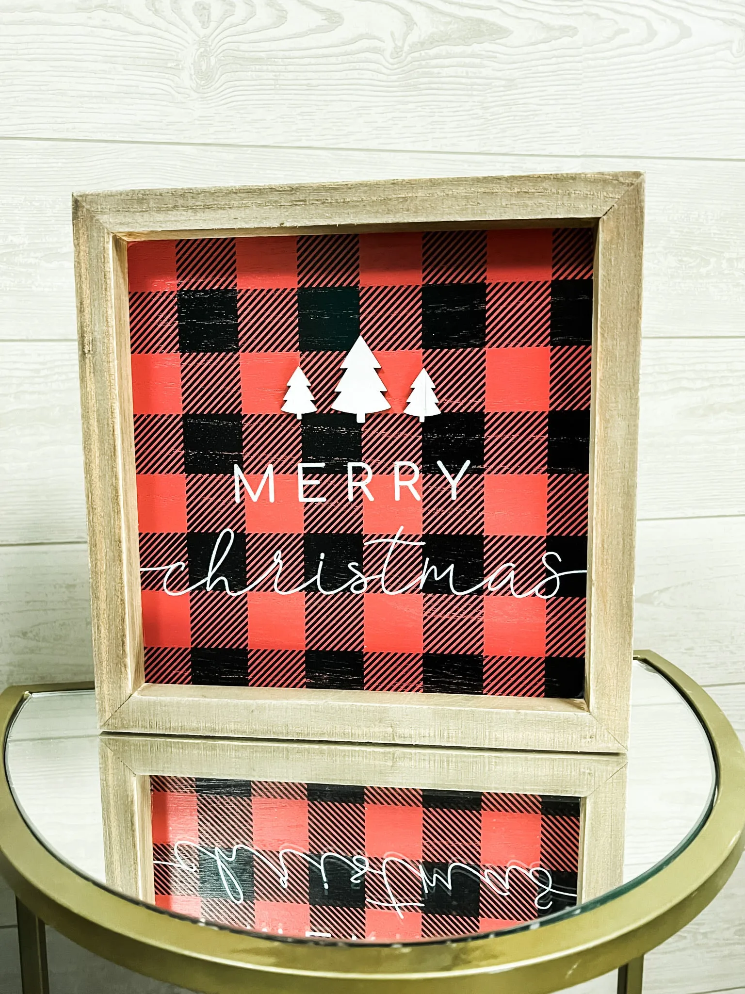 Buffalo Plaid Christmas Sign