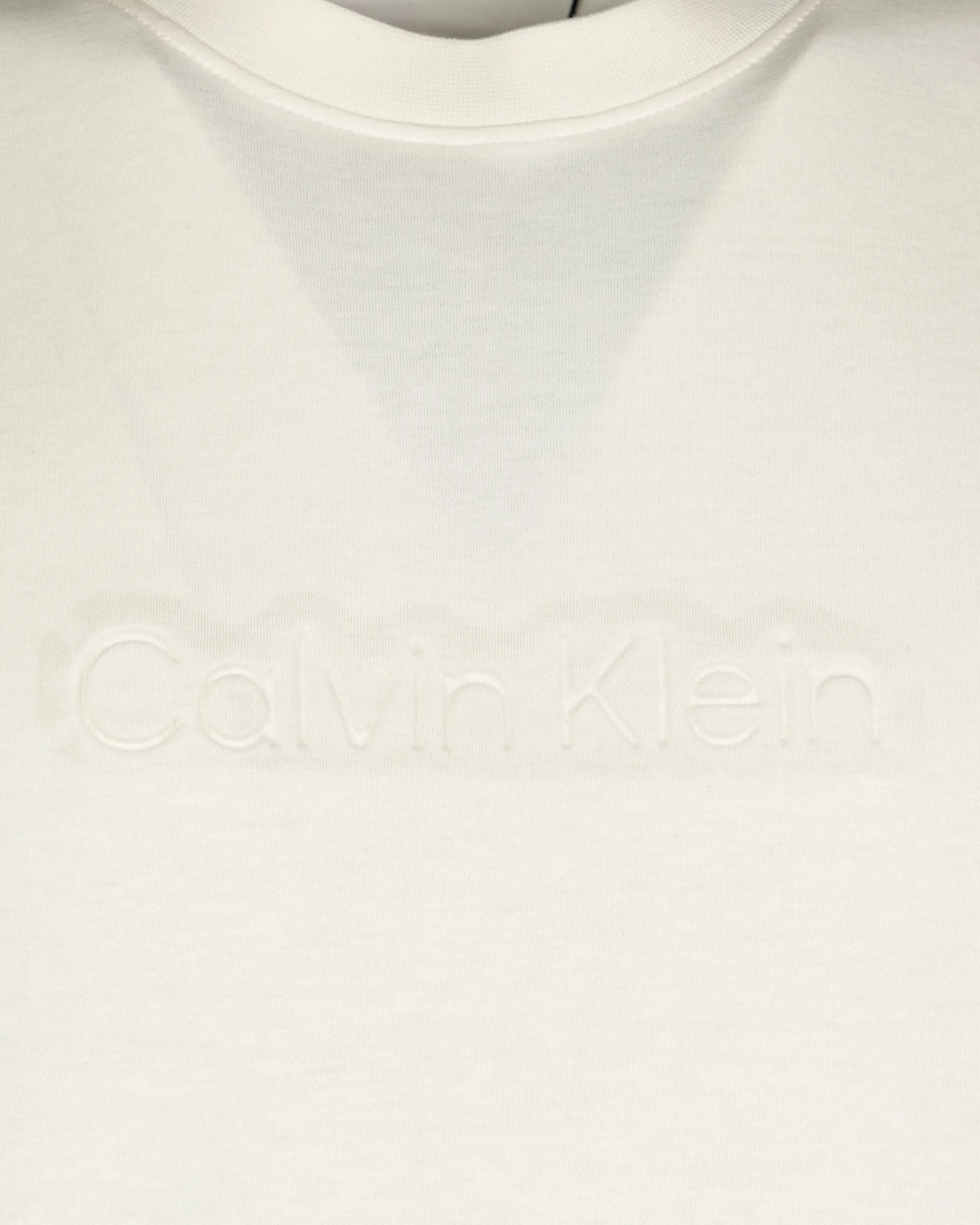 Calvin Klein Comfort Debossed Logo Bianco T-Shirt