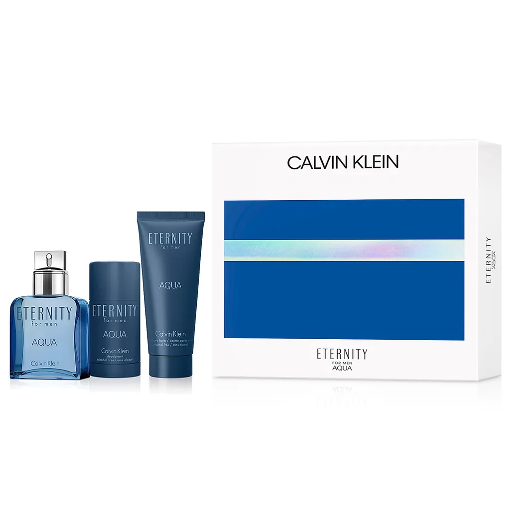 Calvin Klein Eternity Aqua Men's 3pc Gift Set - EDT 3.3 oz (100 ml)