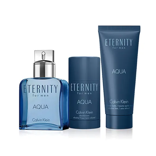 Calvin Klein Eternity Aqua Men's 3pc Gift Set - EDT 3.3 oz (100 ml)