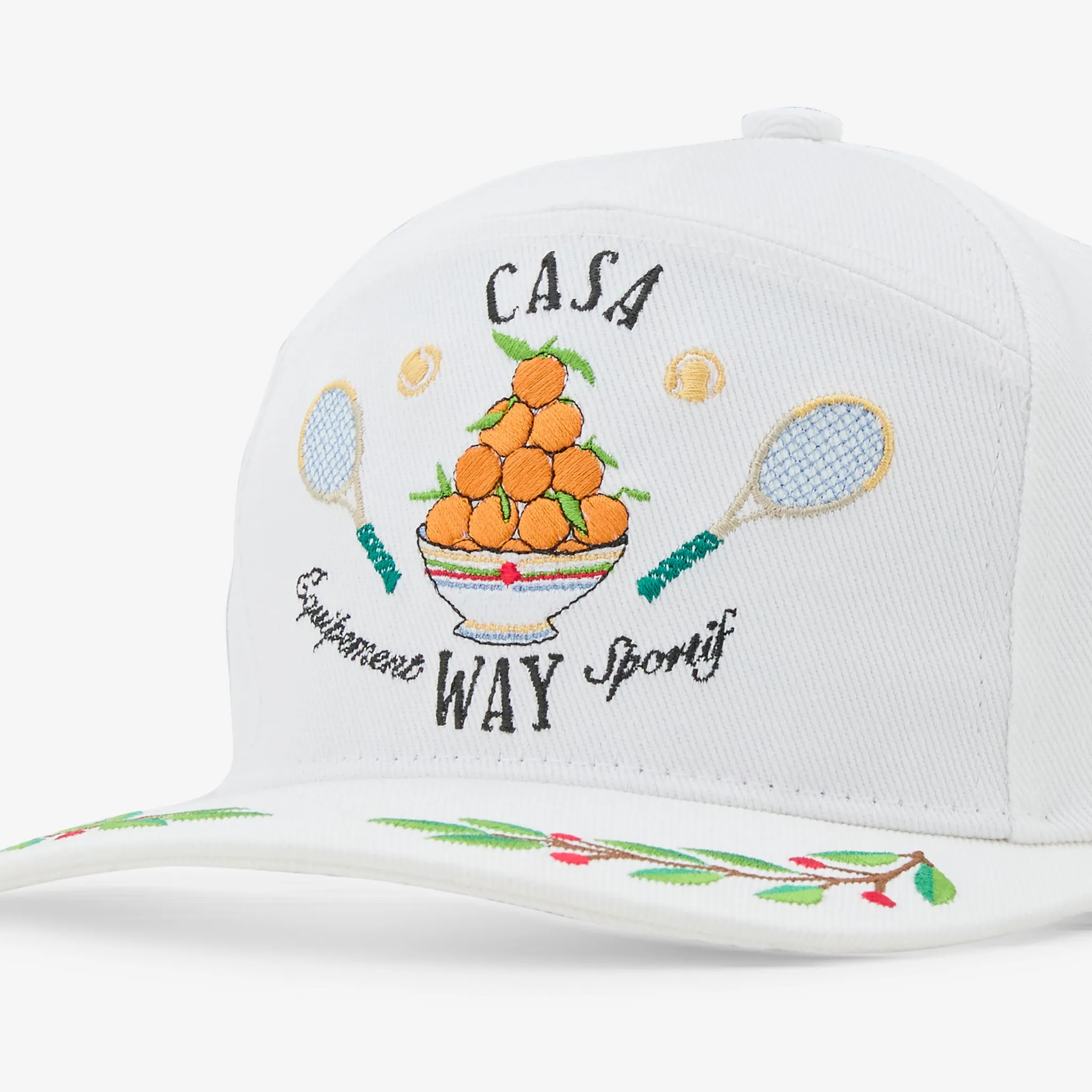 Casa Way Laurel Cap White Embroidered - Result