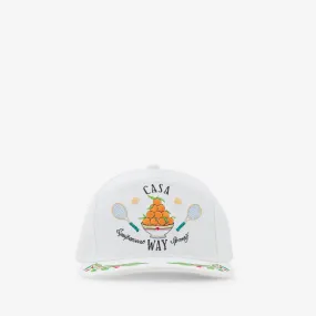 Casa Way Laurel Cap White Embroidered - Result