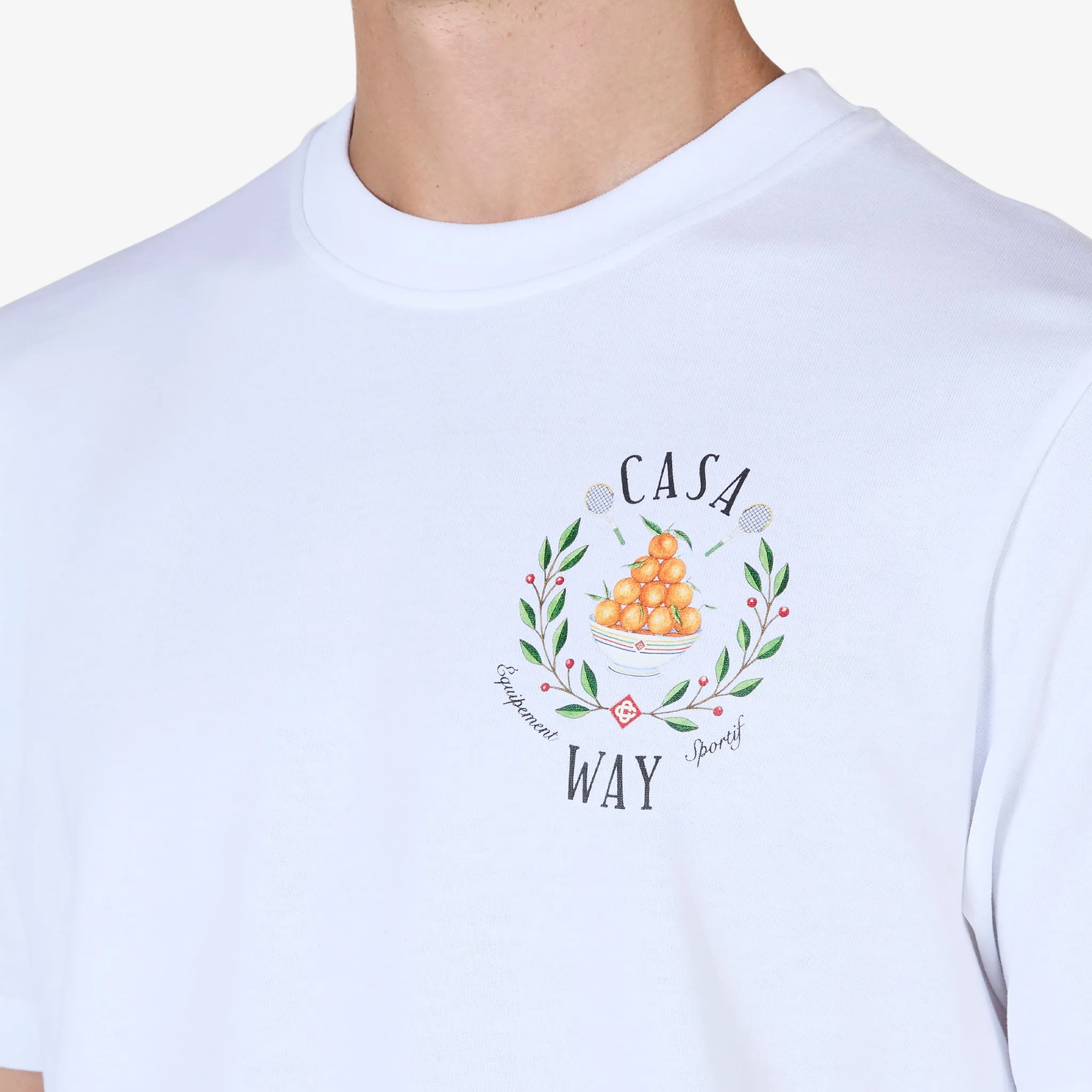 Casa Way White T-Shirt with Printed Design