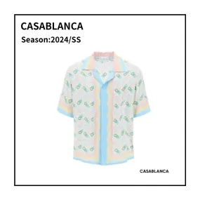 Casablanca | Men's Silk Street Style Short Sleeve Shirts