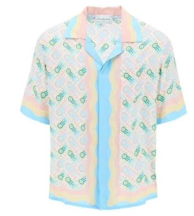 Casablanca | Men's Silk Street Style Short Sleeve Shirts