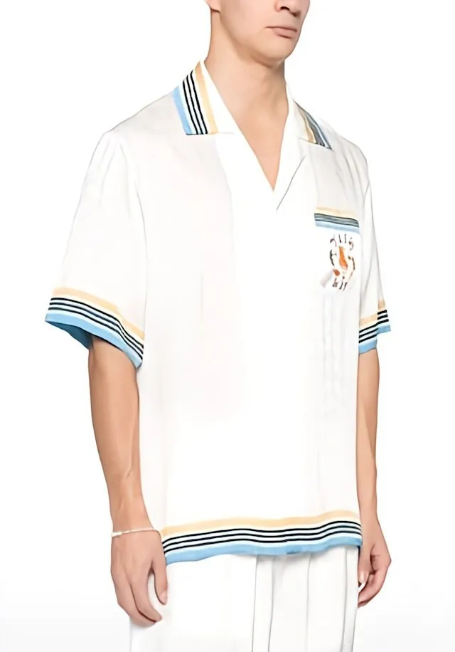 Casablanca | Silk Short Sleeve Logo Polos - Buy Online