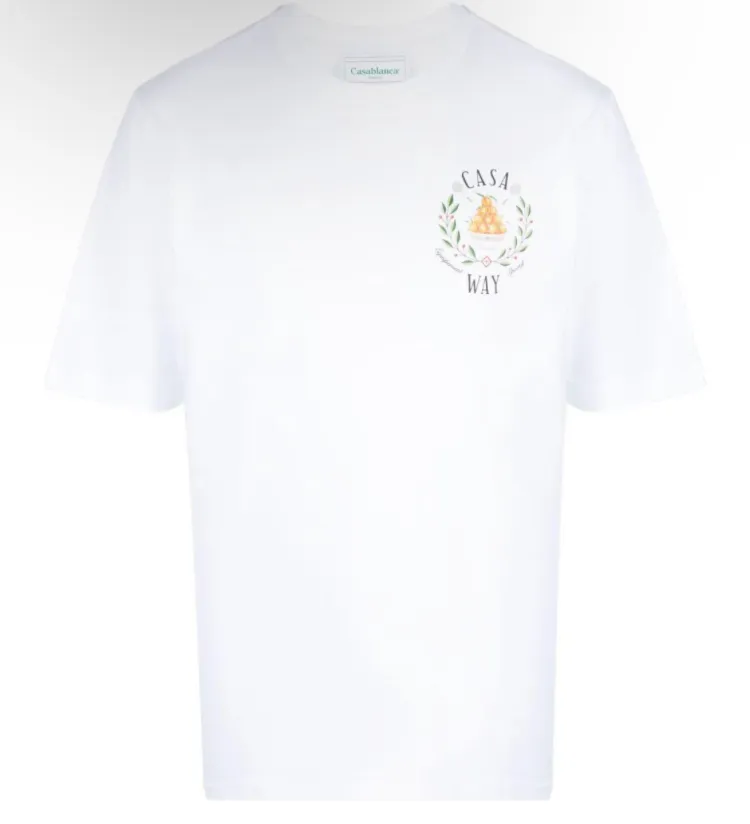 Casablanca Cotton Logo T-Shirts | Short Sleeves Crew Neck