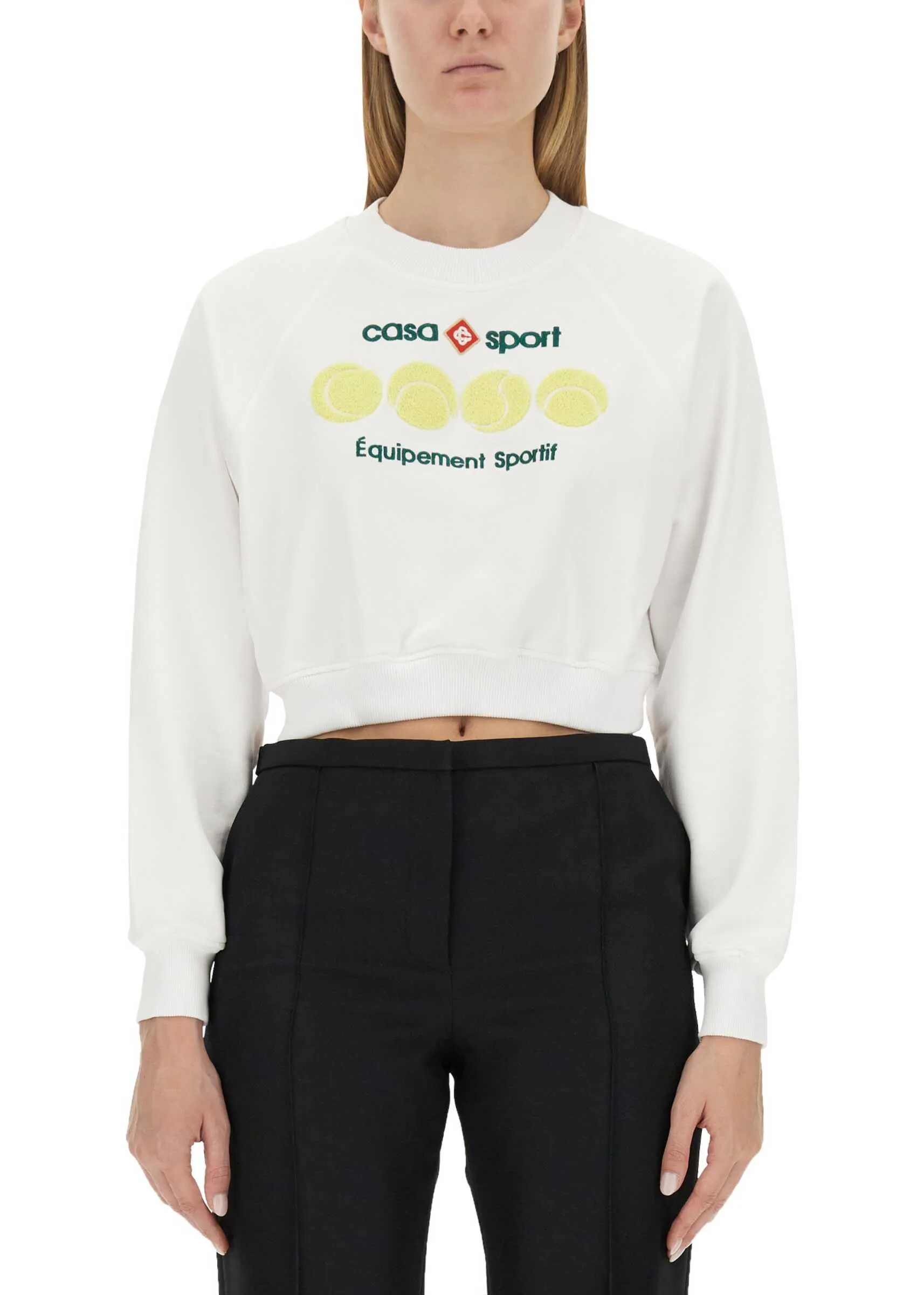 Casablanca Cropped Sweatshirt | Shop Online Now