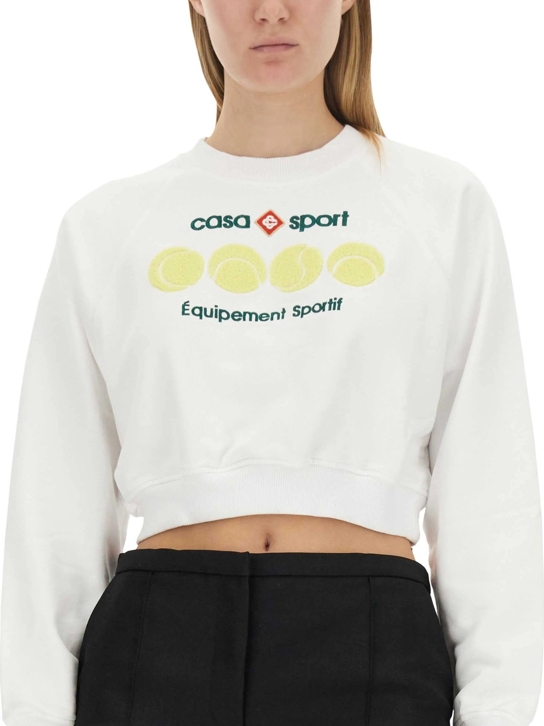 Casablanca Cropped Sweatshirt | Shop Online Now