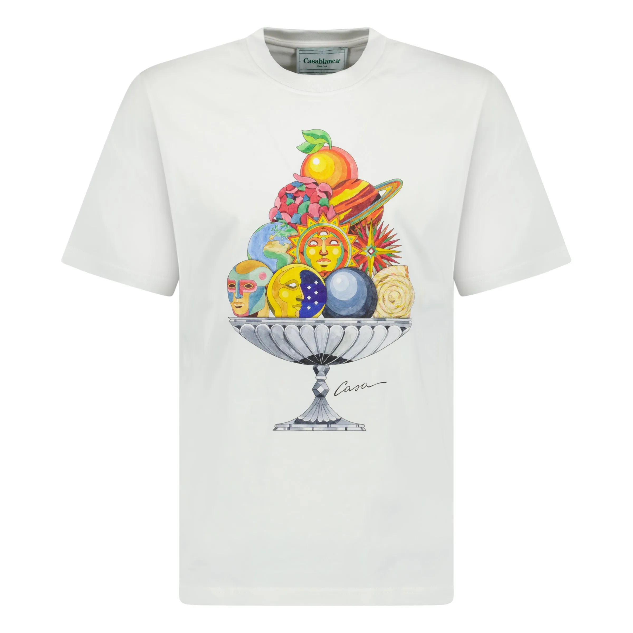 Casablanca fruit bowl t-shirt, white.