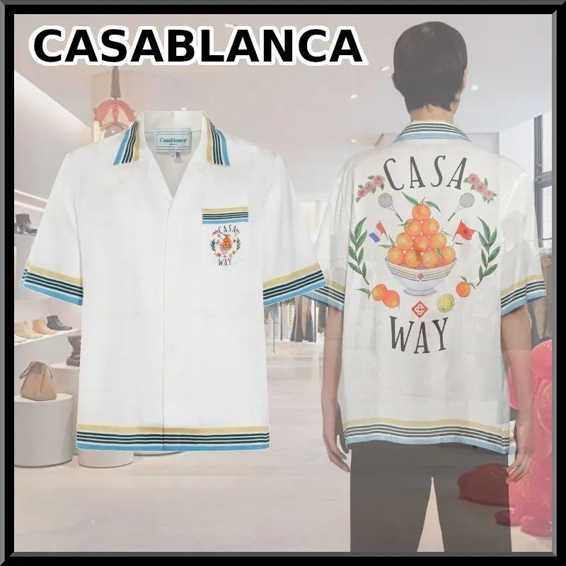 Casablanca Short Sleeves Logo Shirts | Silk Street Style