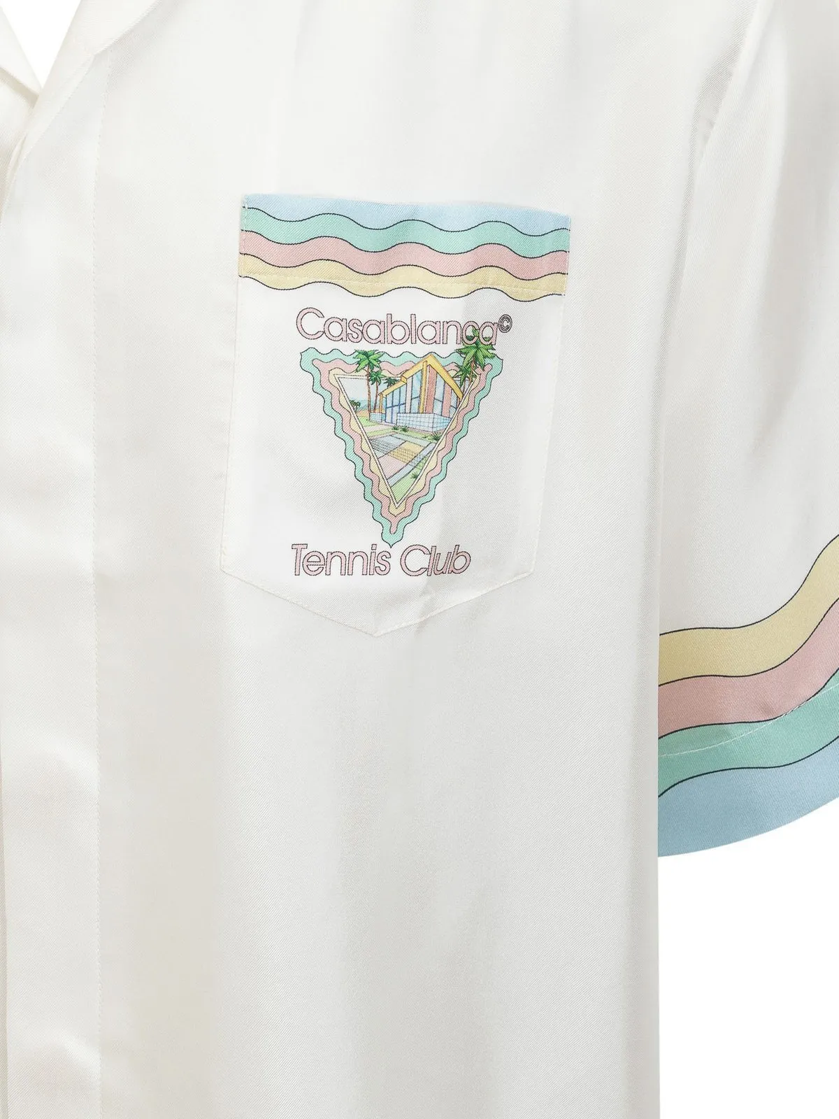 Casablanca Short Sleeves Logo Shirts - Stripes Silk Street Style | Buy Now