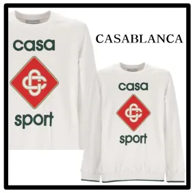 Casablanca street style logo sweatshirts