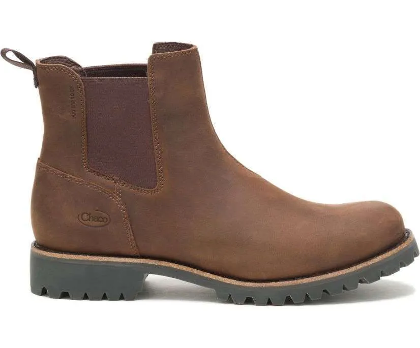 CHACO MEN’S FIELDS CHELSEA WATERPROOF BOOT – Chestnut Brown