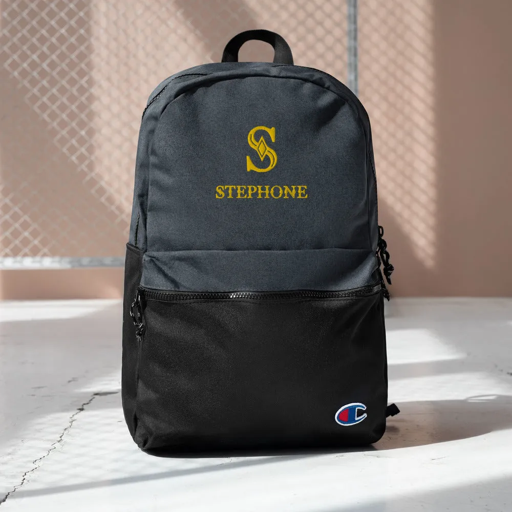 Champion Backpack with Embroidered Design