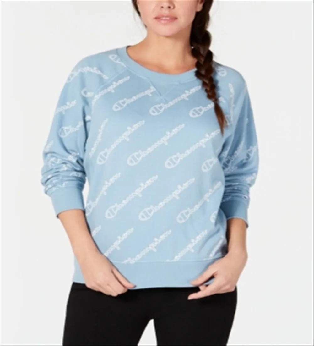 Champion Blue French Terry Sweatshirt Small Women's Size