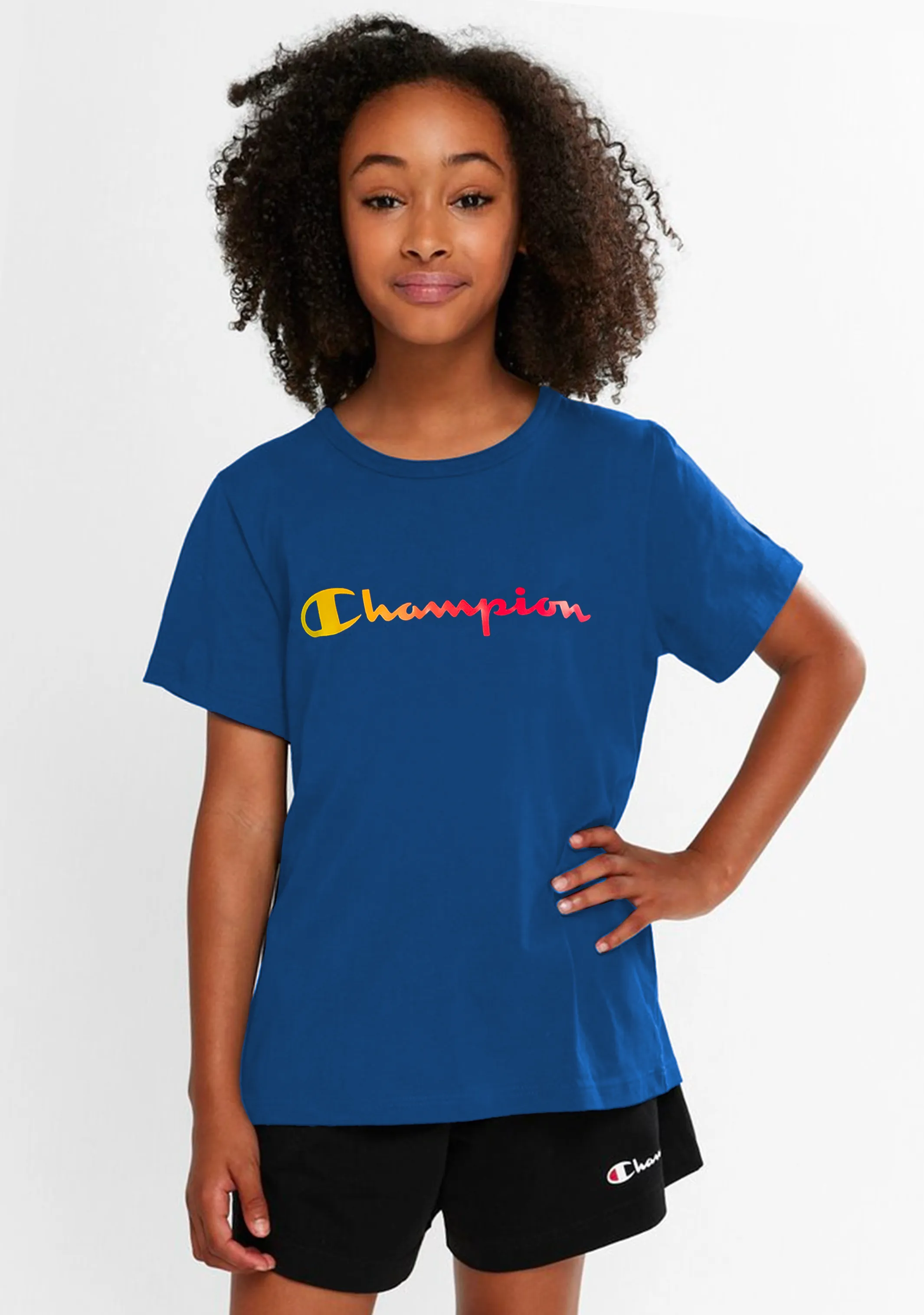 Champion Blue Junior Ombre Script Tee - KW6WN XQW