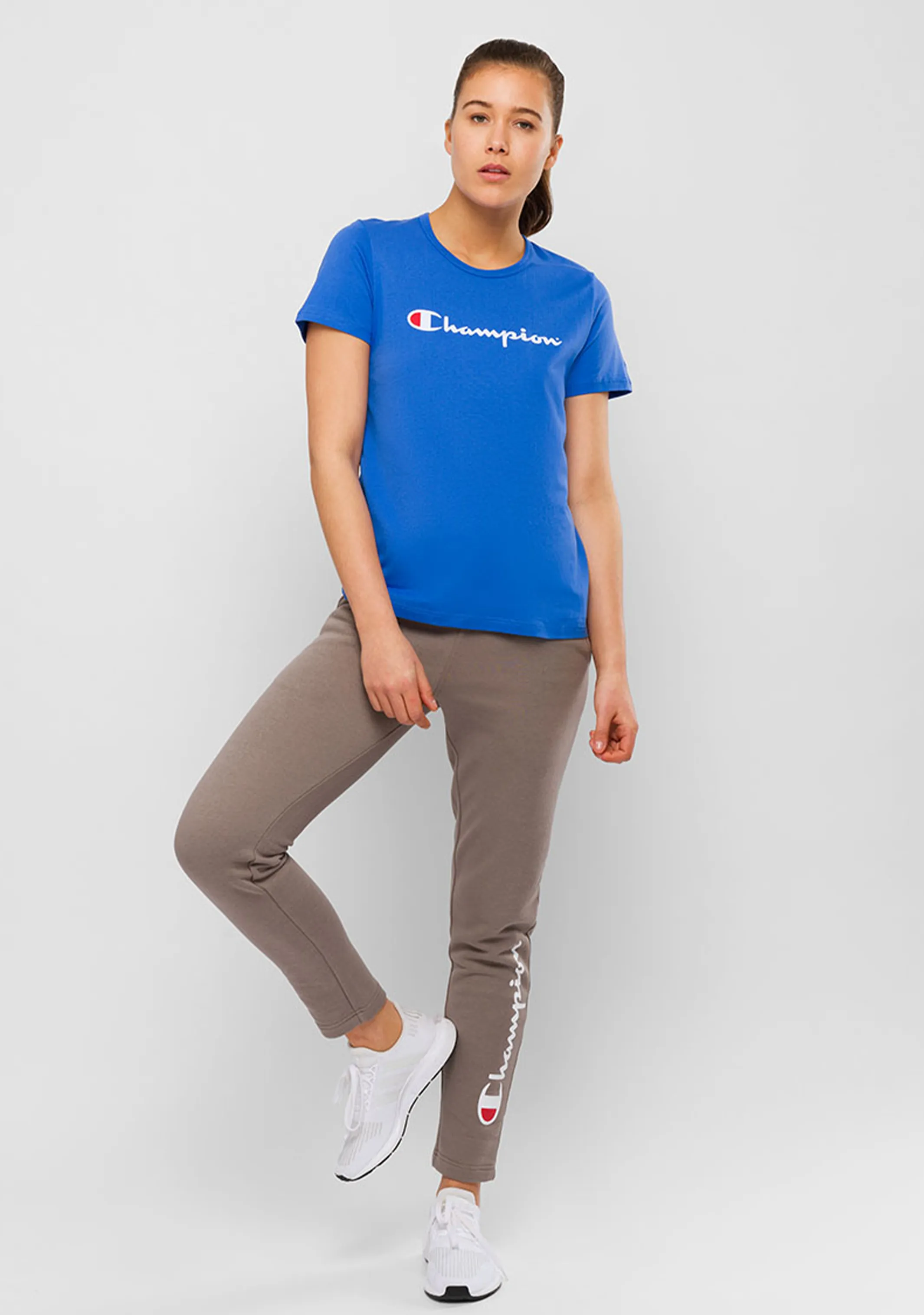 Champion Blue Women's Short Sleeve Script Tee - CVRGN XQG