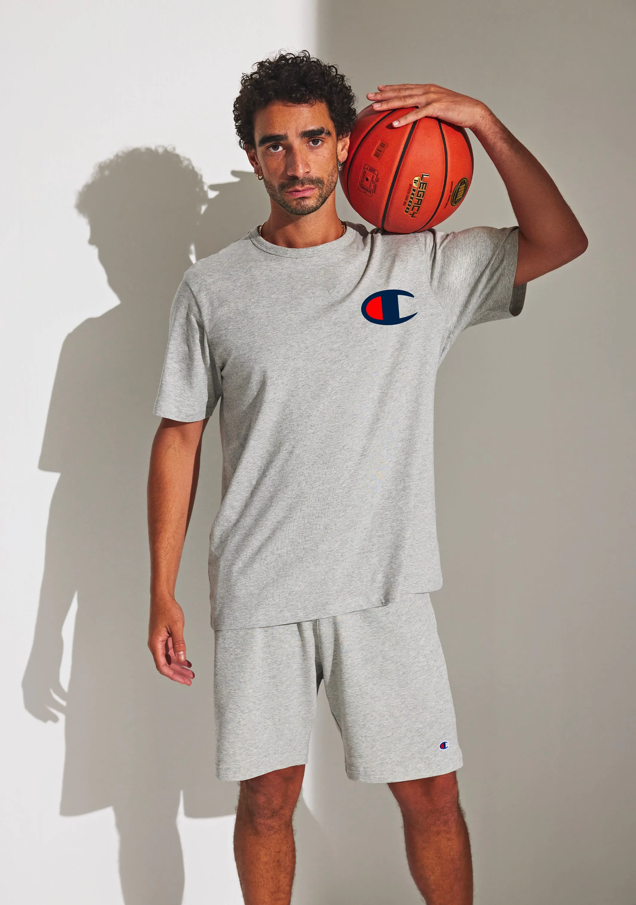 Champion Men's Grey C Logo Tee - AY68N A3R