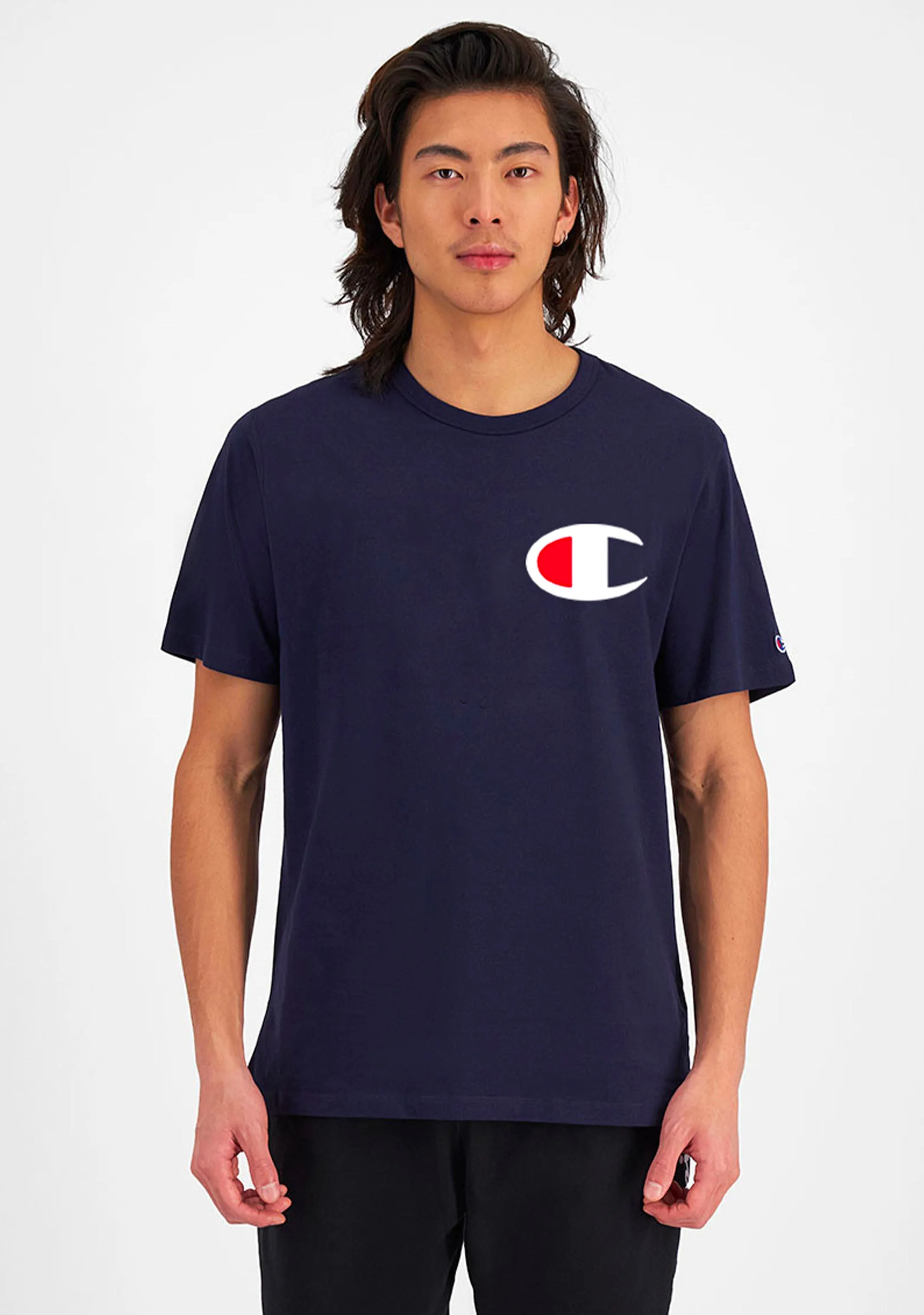 Champion Men's Navy C Logo Tee AY68N NAV