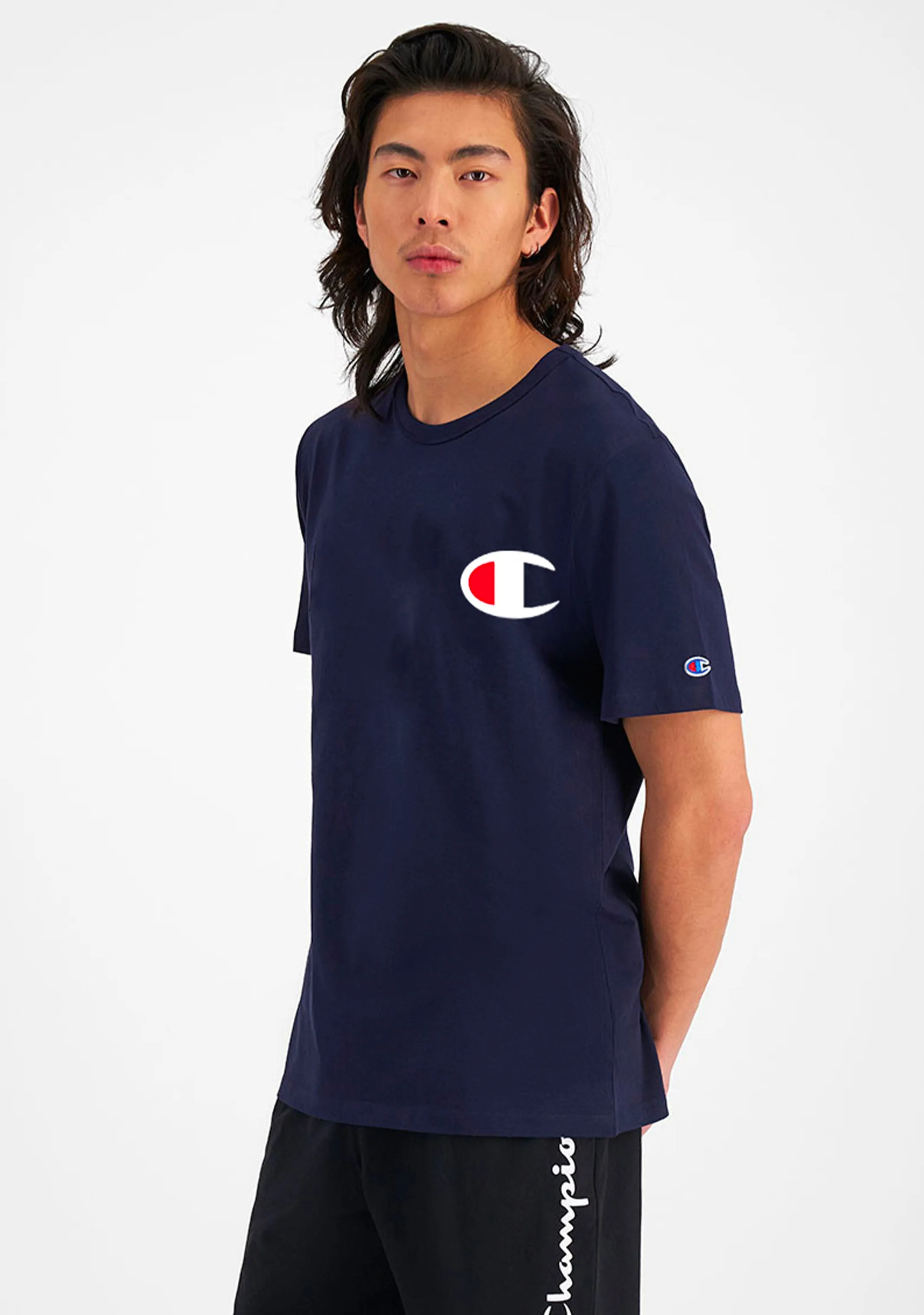 Champion Men's Navy C Logo Tee AY68N NAV