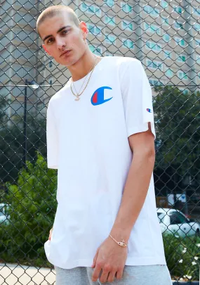 Champion Men's White C Logo Tee AY68N WIT