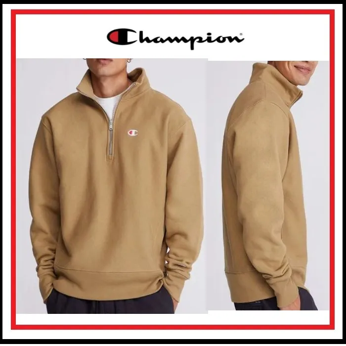 Champion pullovers - street style sweat with long sleeves and plain logo.