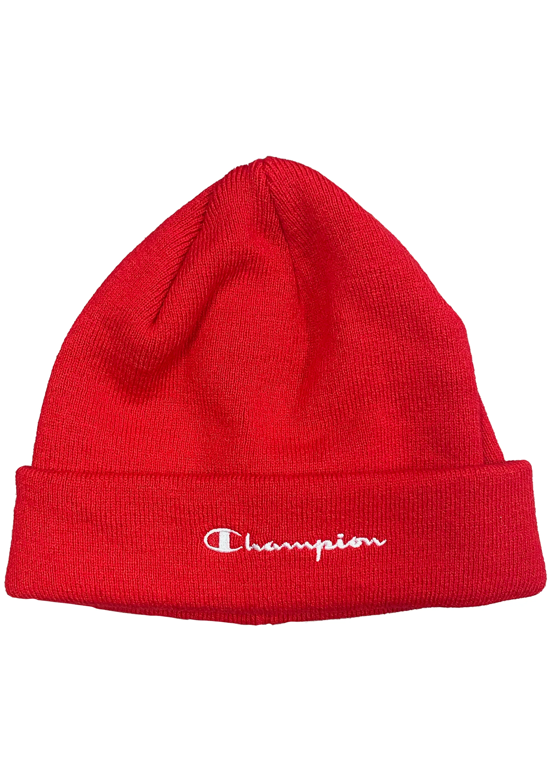 Champion Unisex Active Script Beanie, ZYR8N RED.