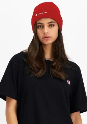 Champion Unisex Active Script Beanie, ZYR8N RED.