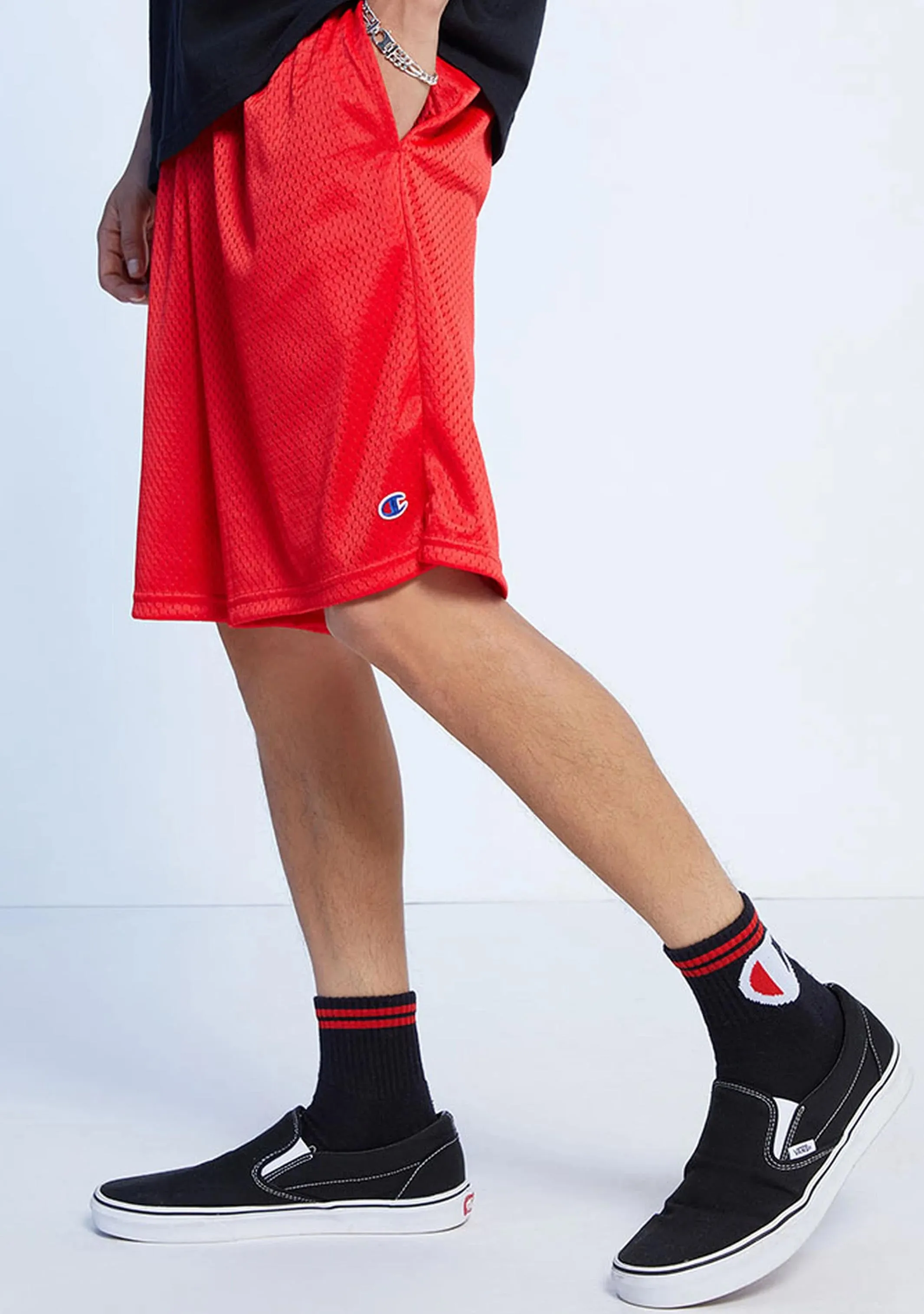 Champion US Men's 9 Basketball Shorts - Red, AURGA1 QUJ.