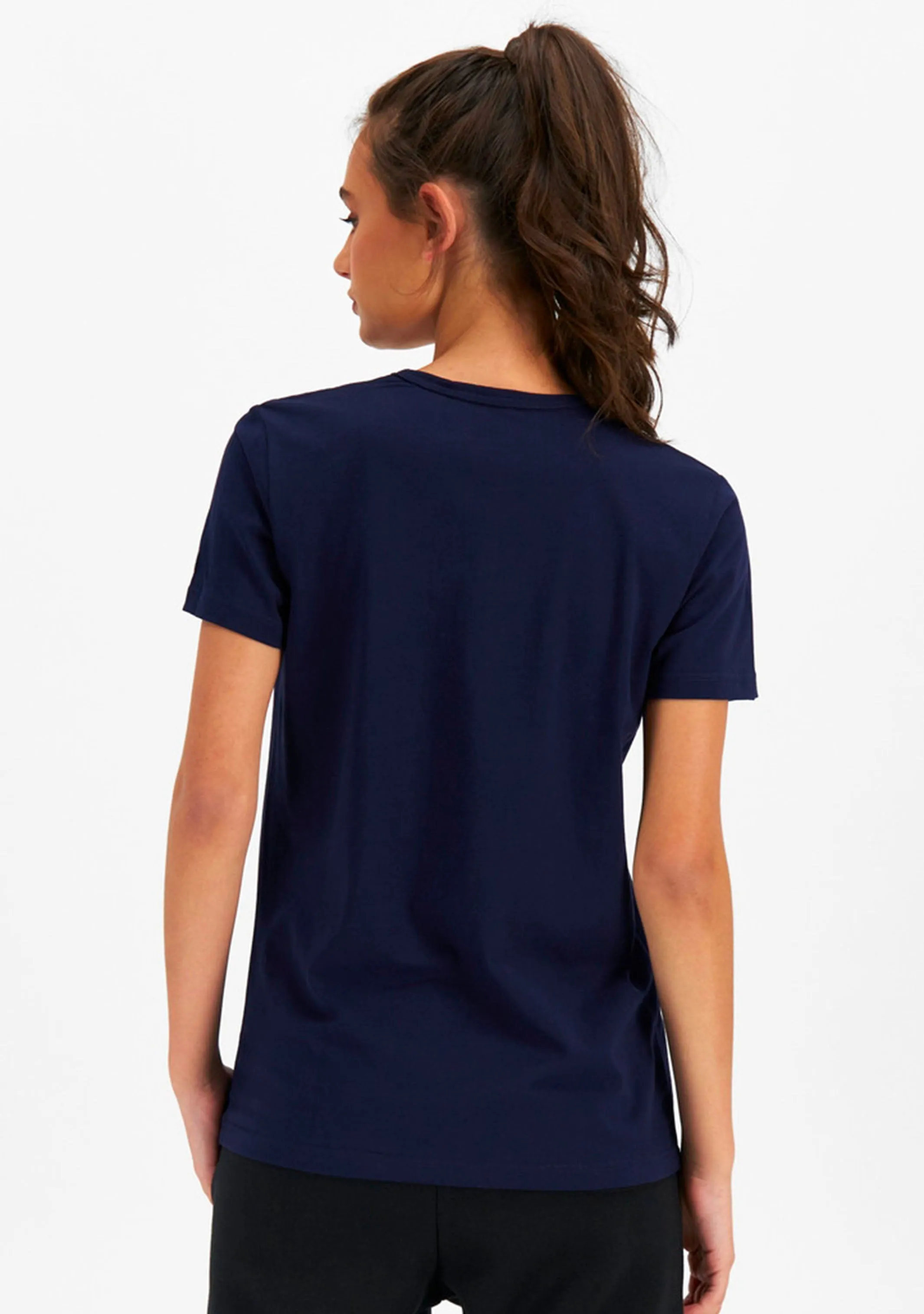 Champion women's navy script short sleeve tee - CVRGN NAV