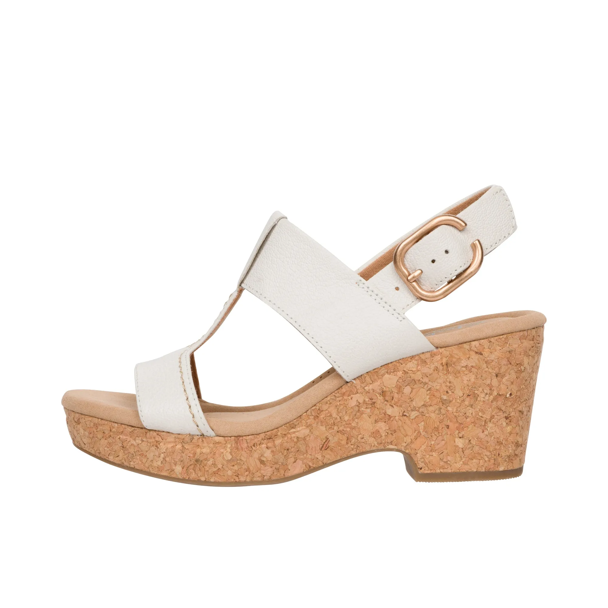 Clarks Giselle Style Off White Leather Women's Shoes.