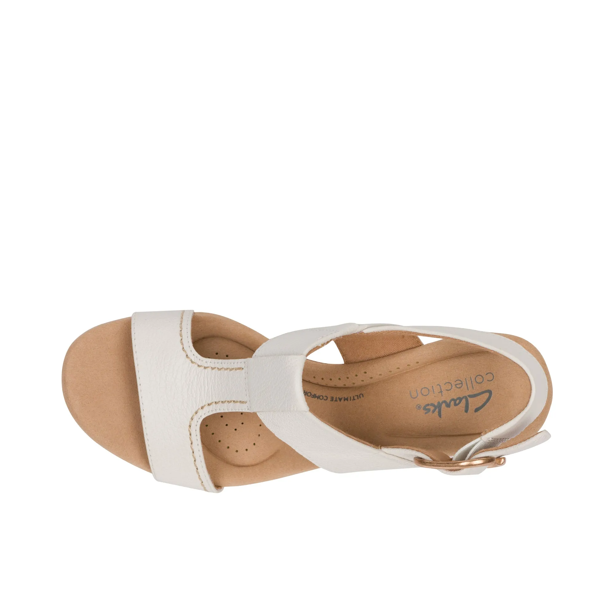 Clarks Giselle Style Off White Leather Women's Shoes.