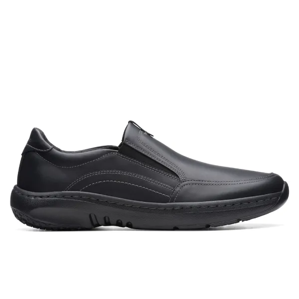 Clarks Pro Step Black Leather Men's Shoes