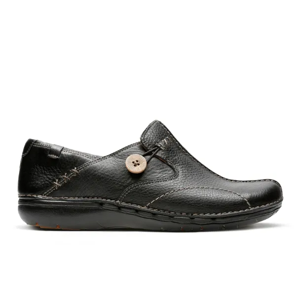 Clarks Un Loop Women's Black Leather