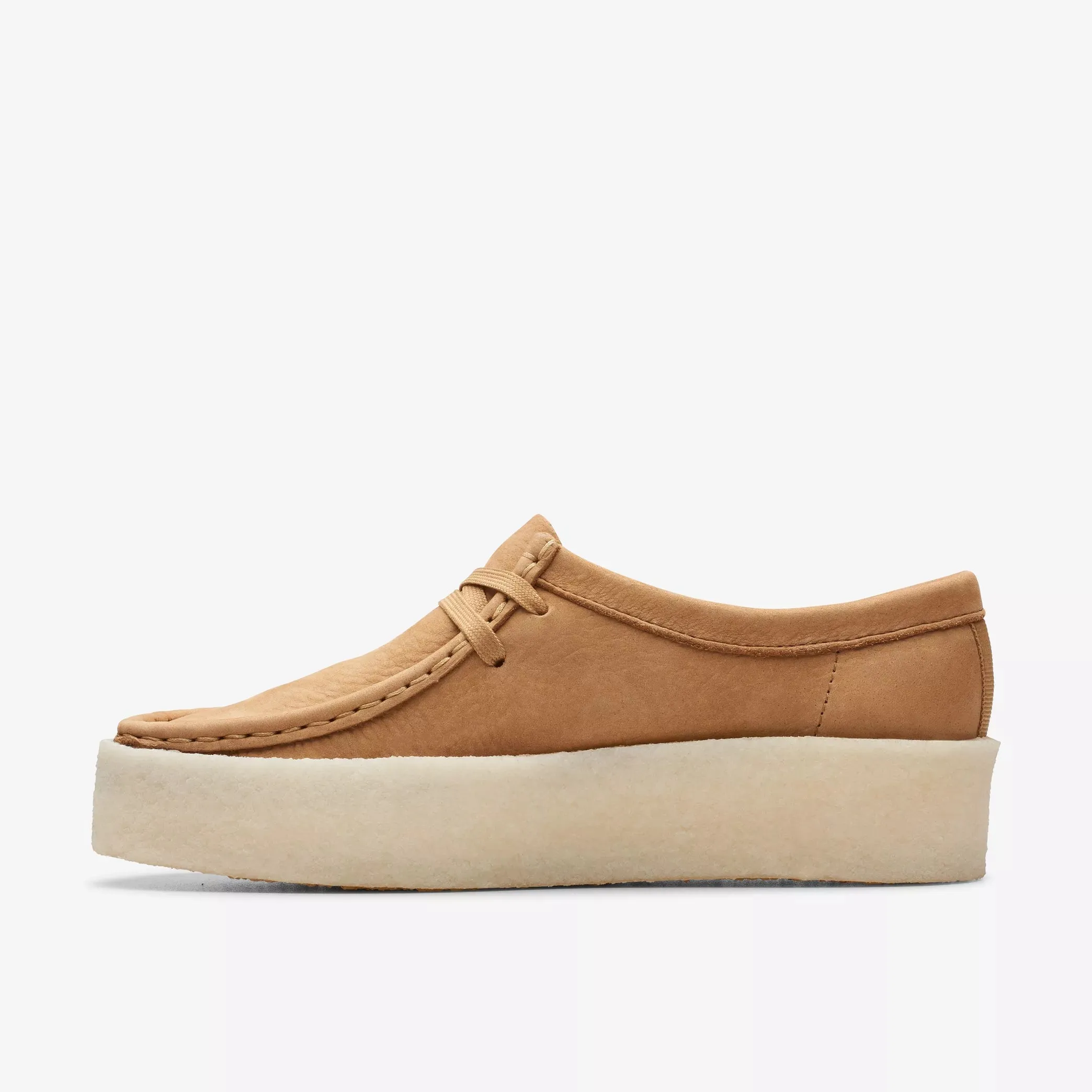 Clarks Wallabee Mid Tan Nubuck Shoes.