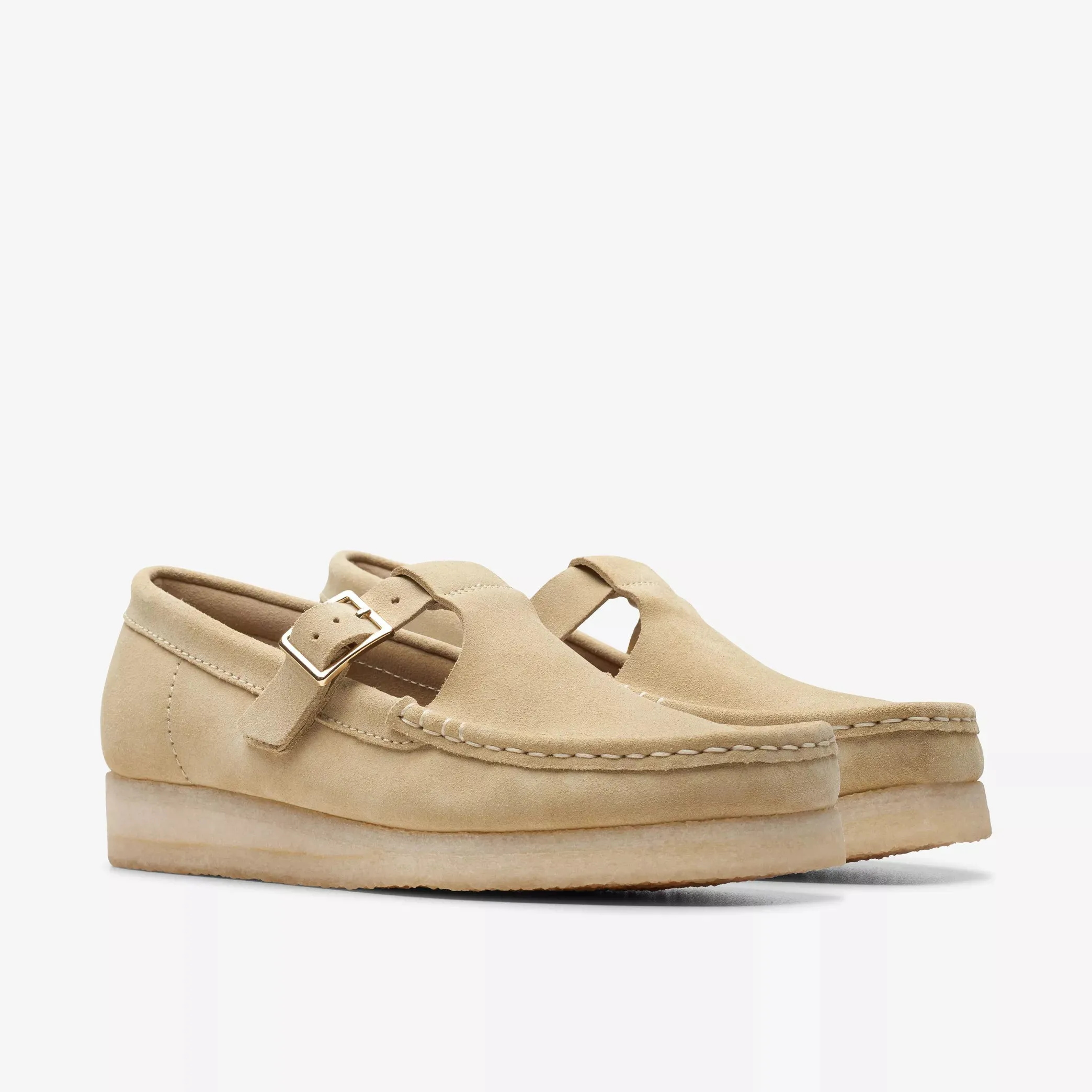 Clarks Wallabee T Bar Maple Suede - Buy Now!