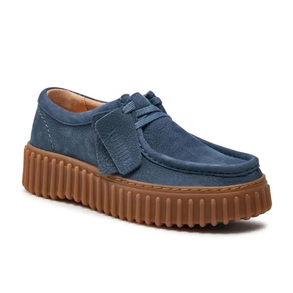 Clarks Women's Blue Suede Torhill Bee Shoe - Medium Width