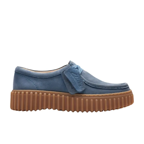 Clarks Women's Blue Suede Torhill Bee Shoe - Medium Width