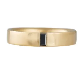 Classic Black Diamond Wedding Band - Men's