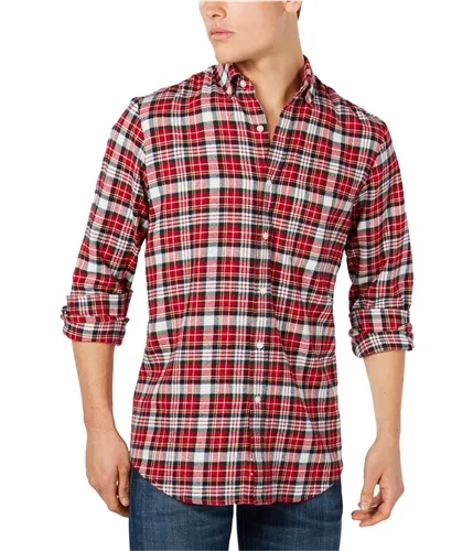 Club Room Mens Buffalo Plaid Button Up Shirt, TW2