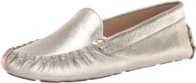 Cole Haan Gold Leather Slip On Flats Loafers