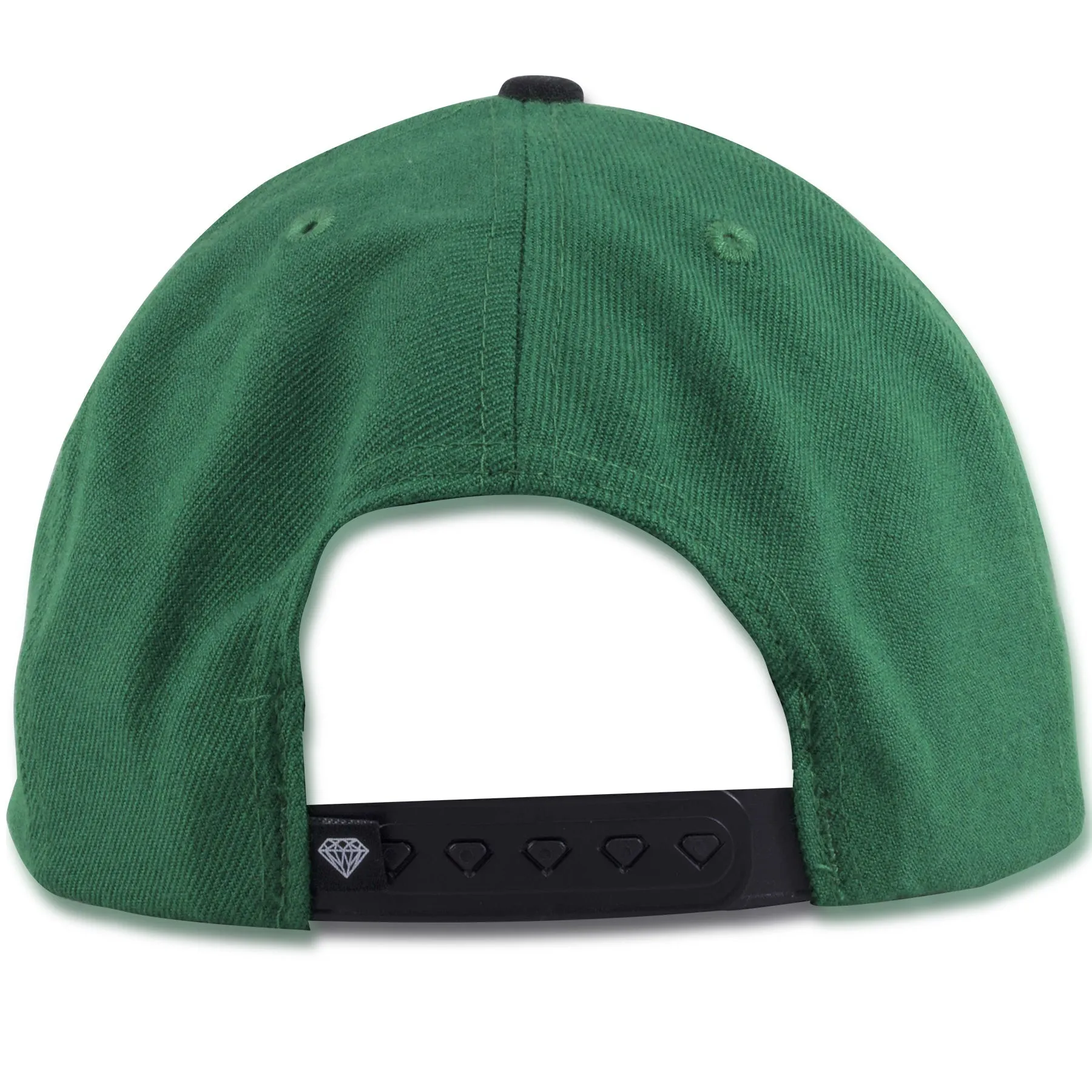 Diamond Emblem Green Black Snapback Hat