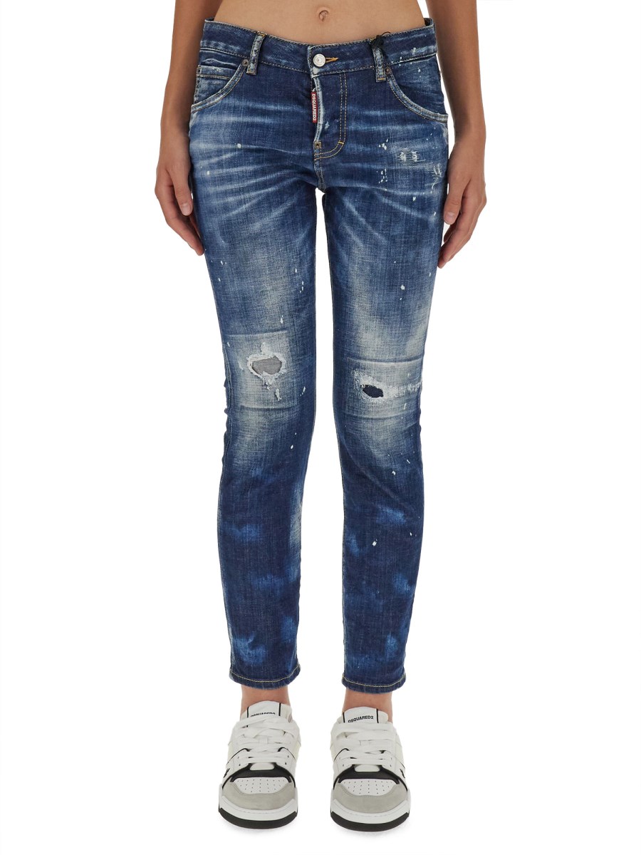 DSQUARED    COOL GIRL JEANS IN COTTON DENIM