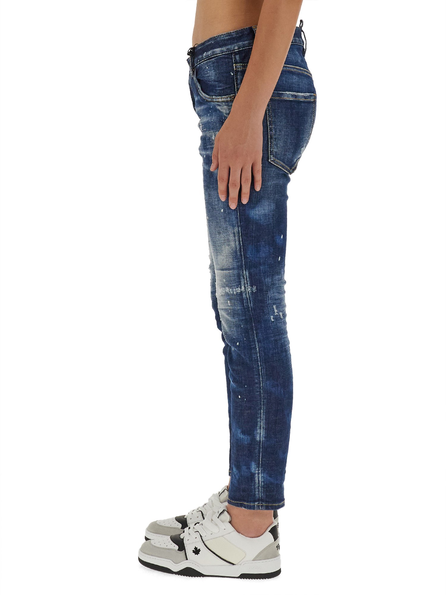 DSQUARED    COOL GIRL JEANS IN COTTON DENIM