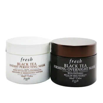 Fresh Black Tea Age-Delay For Night & Day Set: Black Tea Instant Perfecting Mask 100ml + Black Tea Firming Overnight Mask 10