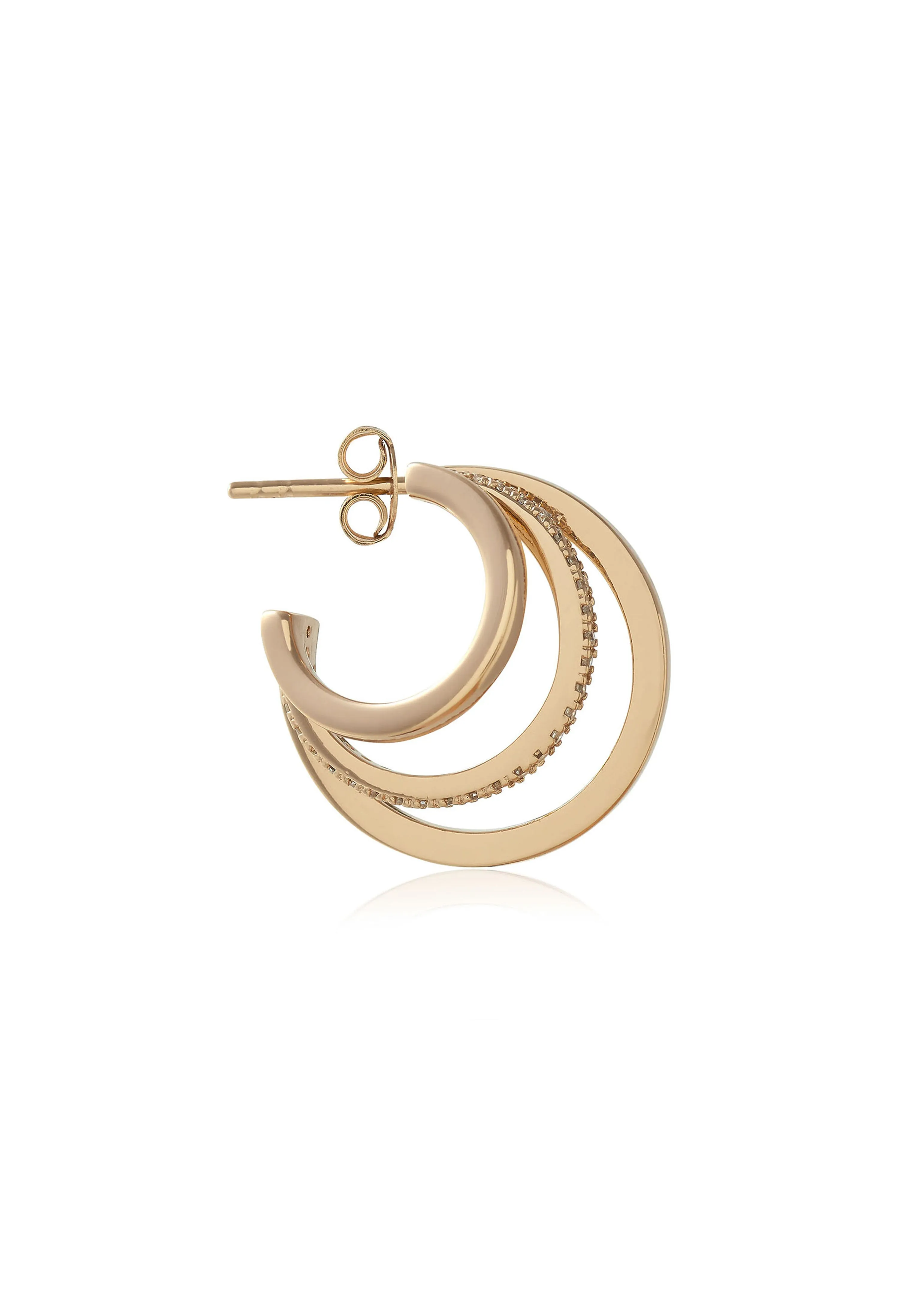 Gold Plated Olivia Burton Triple Hoop Earrings