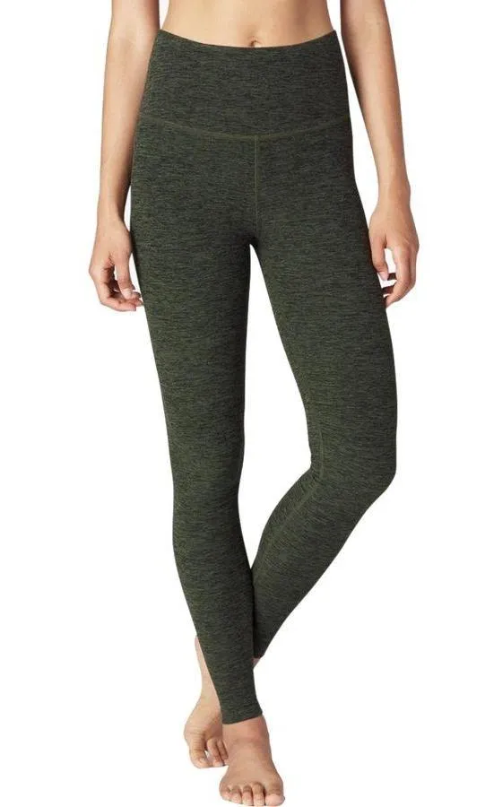 Green High Waist Spacedye Leggings for Yoga - Shop Now