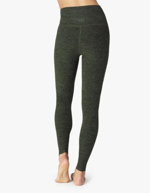 Green High Waist Spacedye Leggings for Yoga - Shop Now